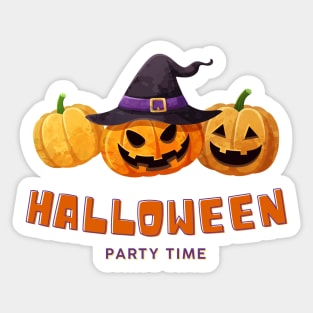 Halloween Scary Evil Pumkin Party time Sticker